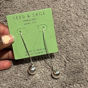 Seed & Sage Sterling Silver Silver Drop Earrings